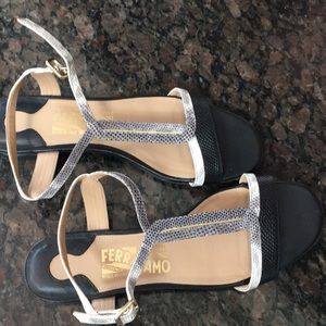 FERRAGAMO sandals; size 7M;